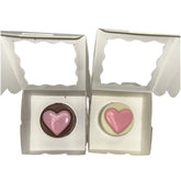 Oreo Pink Heart White Chocolate Milk Chocolate 2 pc